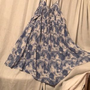 Rue 21 + white and blue tie dye dress.